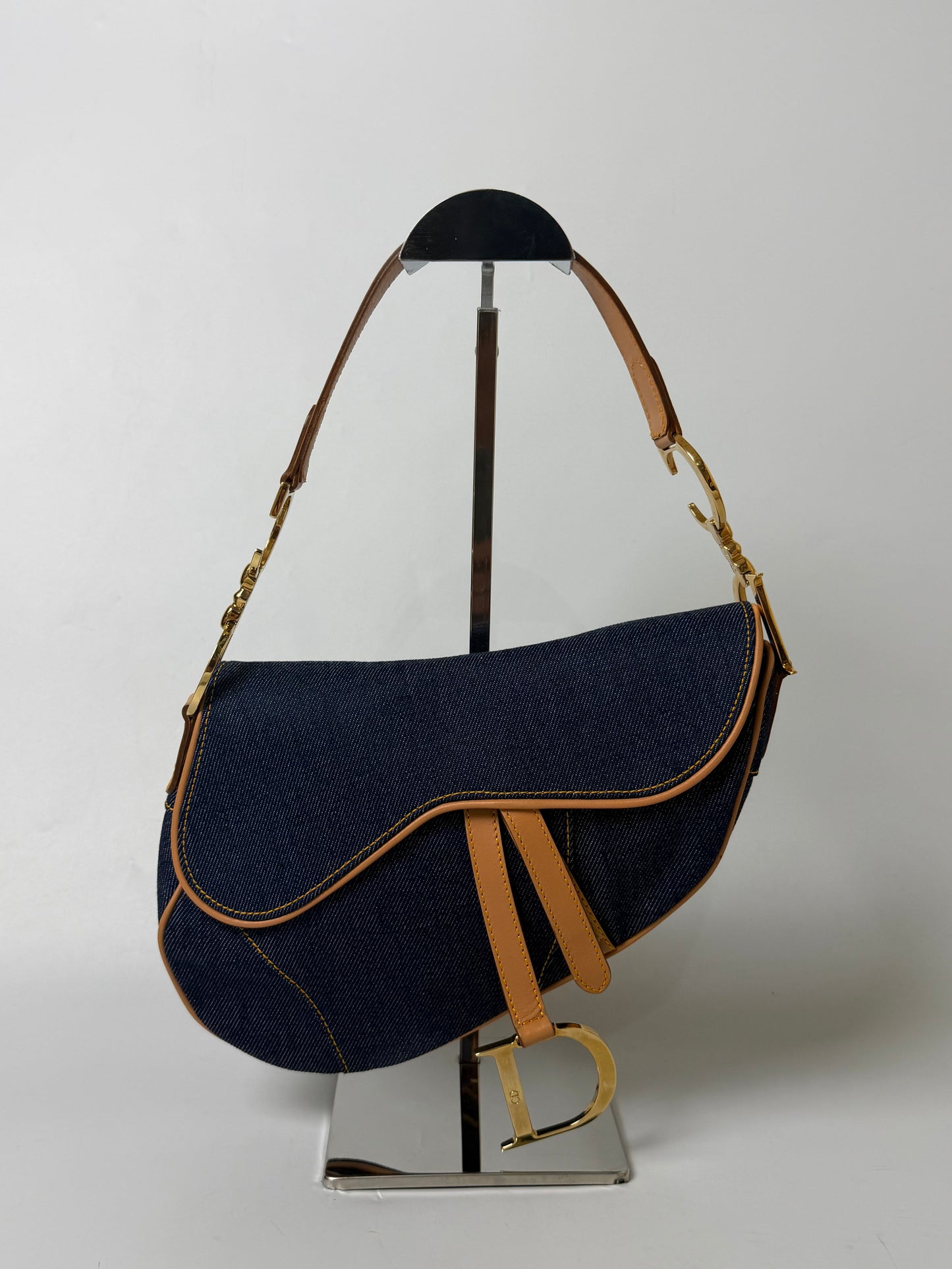 2000’s Christian Dior Saddle Blue Denim Rare Lining