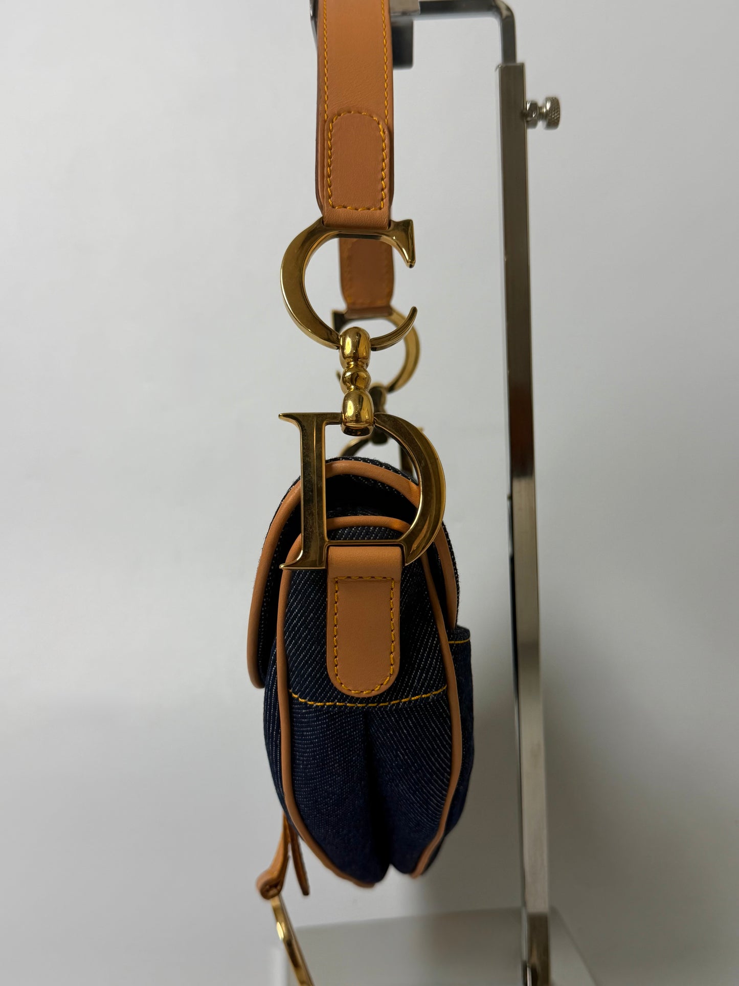 2000’s Christian Dior Saddle Blue Denim Rare Lining