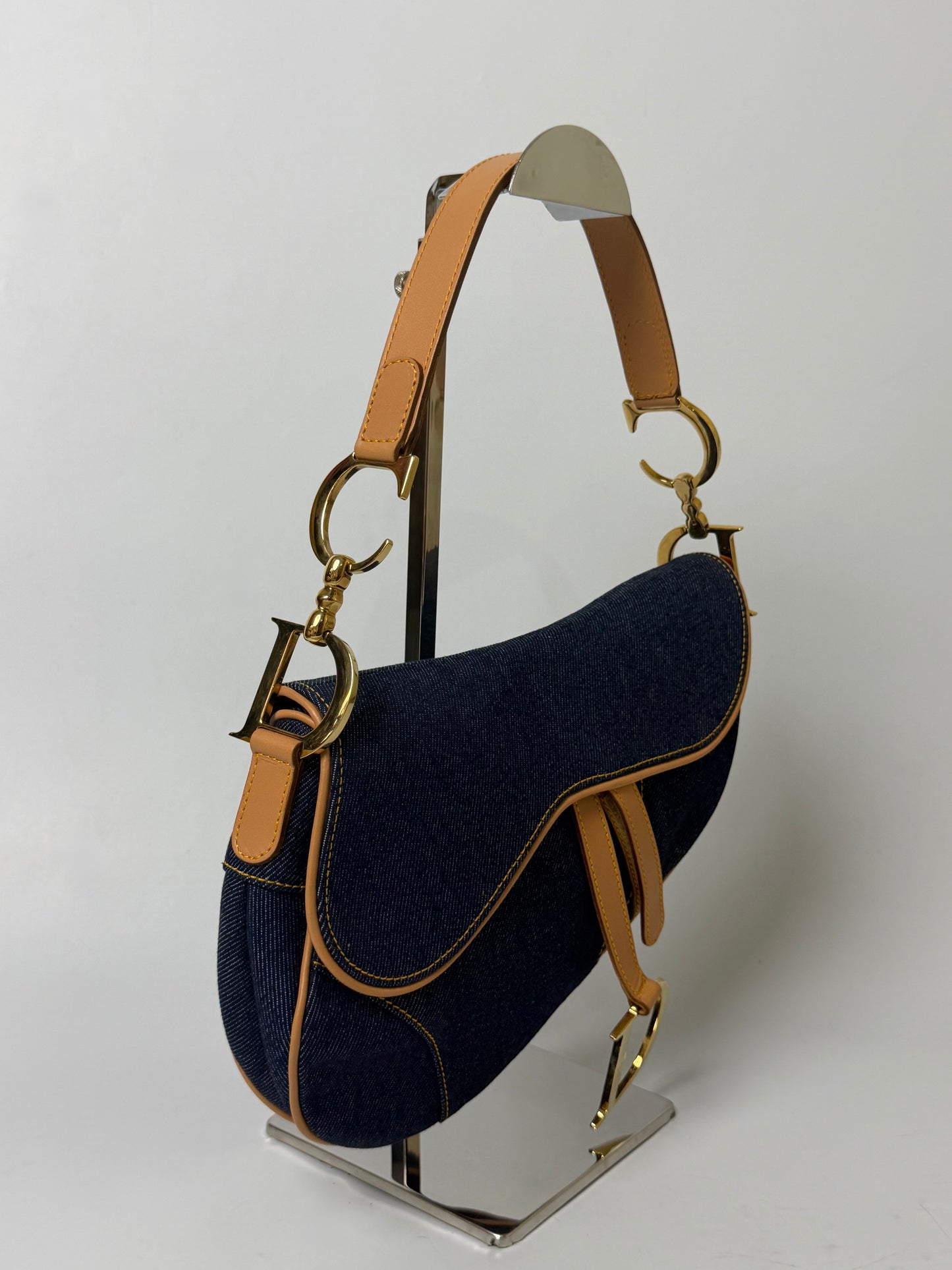 2000’s Christian Dior Saddle Blue Denim Rare Lining
