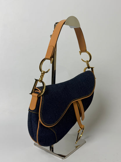 2000’s Christian Dior Saddle Blue Denim Rare Lining
