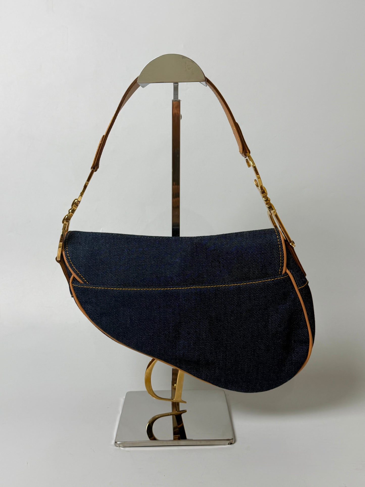2000’s Christian Dior Saddle Blue Denim Rare Lining