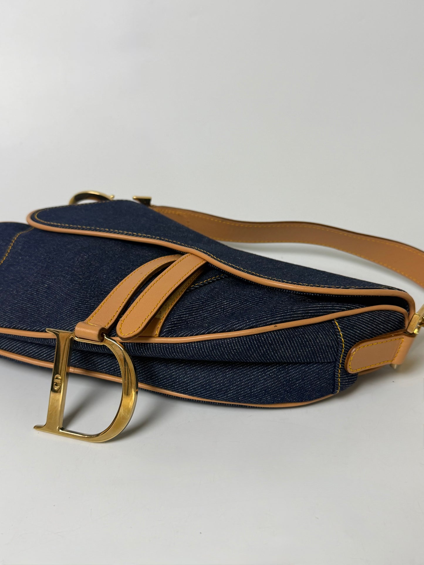 2000’s Christian Dior Saddle Blue Denim Rare Lining