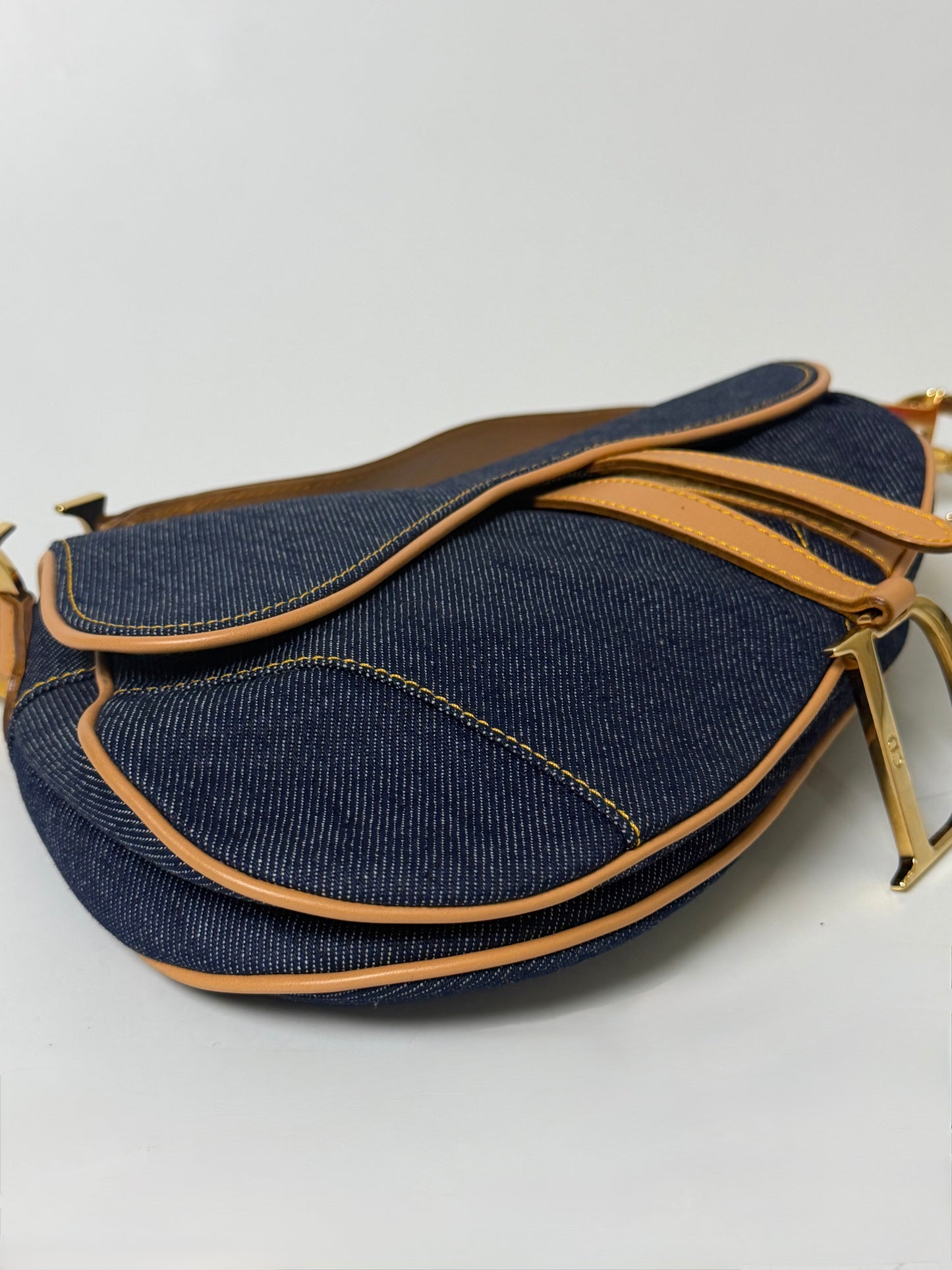 2000’s Christian Dior Saddle Blue Denim Rare Lining