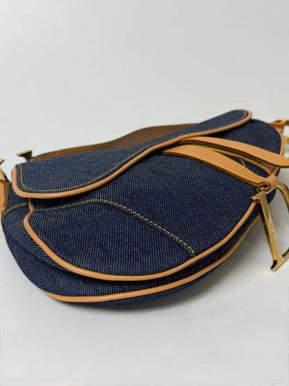 2000’s Christian Dior Saddle Blue Denim Rare Lining