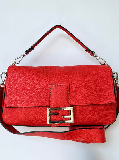 Fendi Red Selleria Mamma Baguette