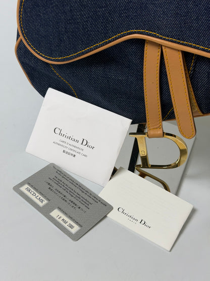 2000’s Christian Dior Saddle Blue Denim Rare Lining