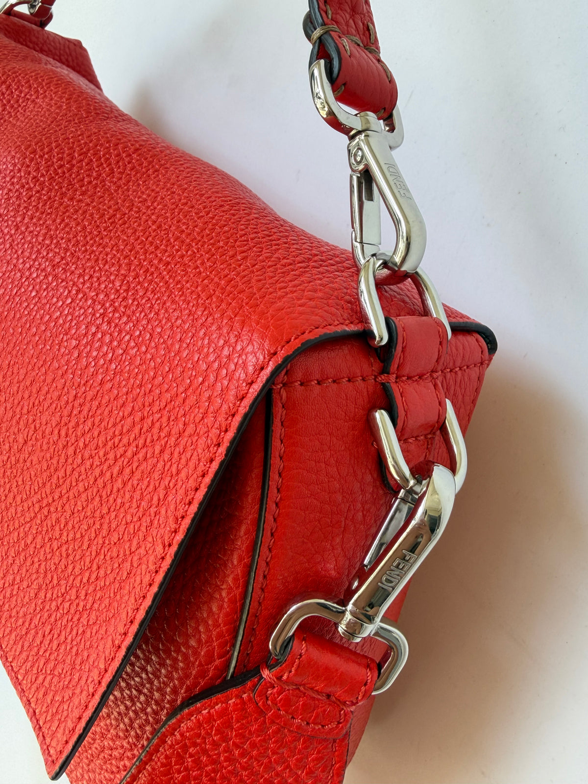 Fendi Red Selleria Mamma Baguette