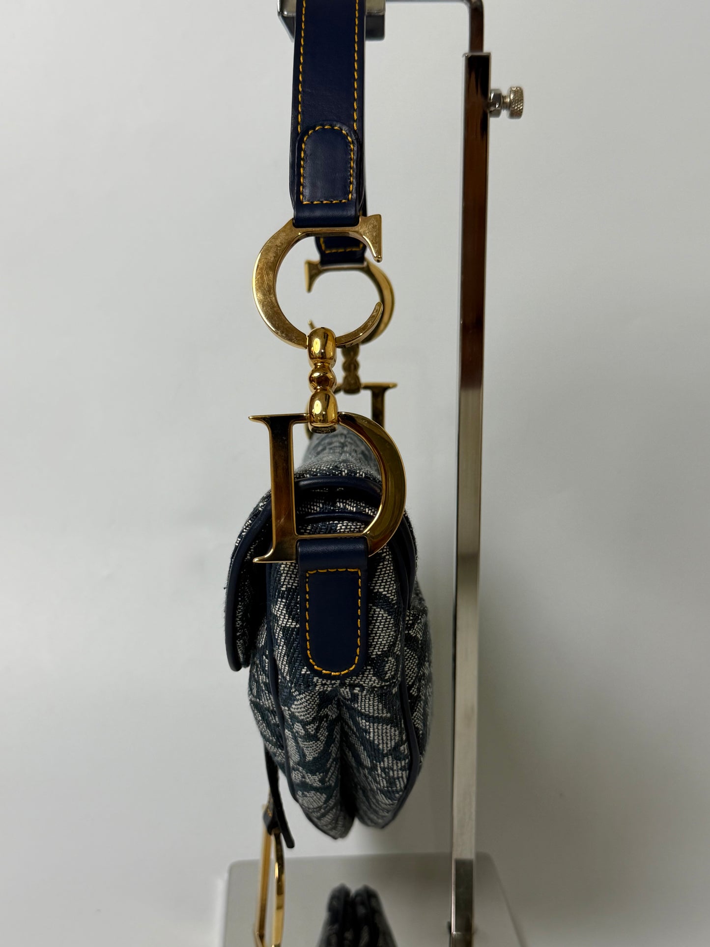 2000’s Dior Blue Oblique Saddle Bag Rare Lining