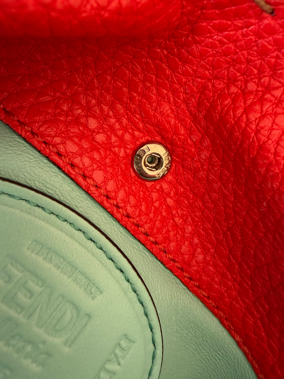 Fendi Red Selleria Mamma Baguette