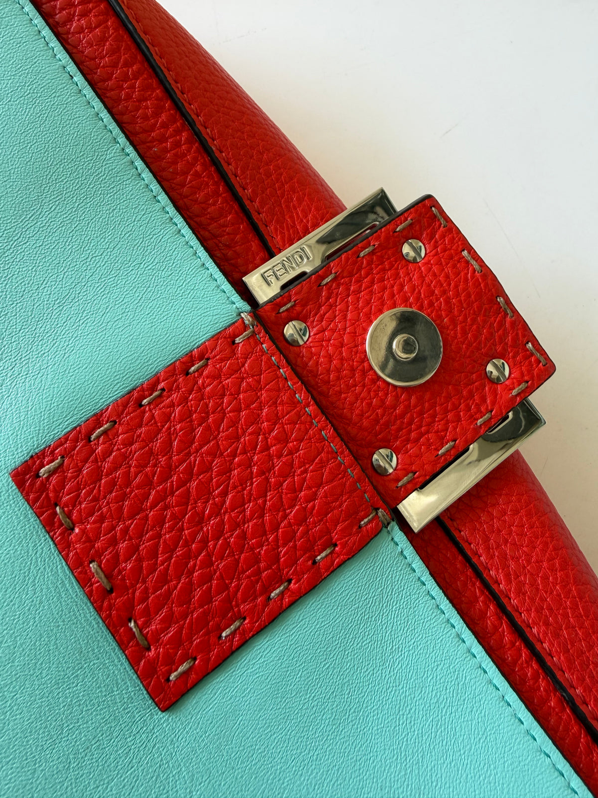 Fendi Red Selleria Mamma Baguette