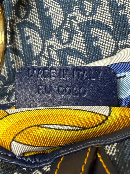 2000’s Dior Blue Oblique Saddle Bag Rare Lining