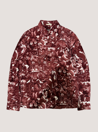 Rare Jean Paul Gaultier 1990's Face Print Button Down Shirt