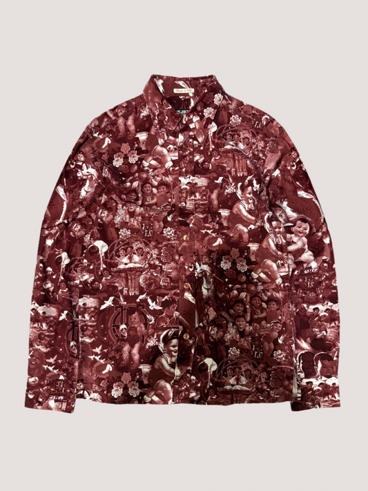 Rare Jean Paul Gaultier 1990's Face Print Button Down Shirt