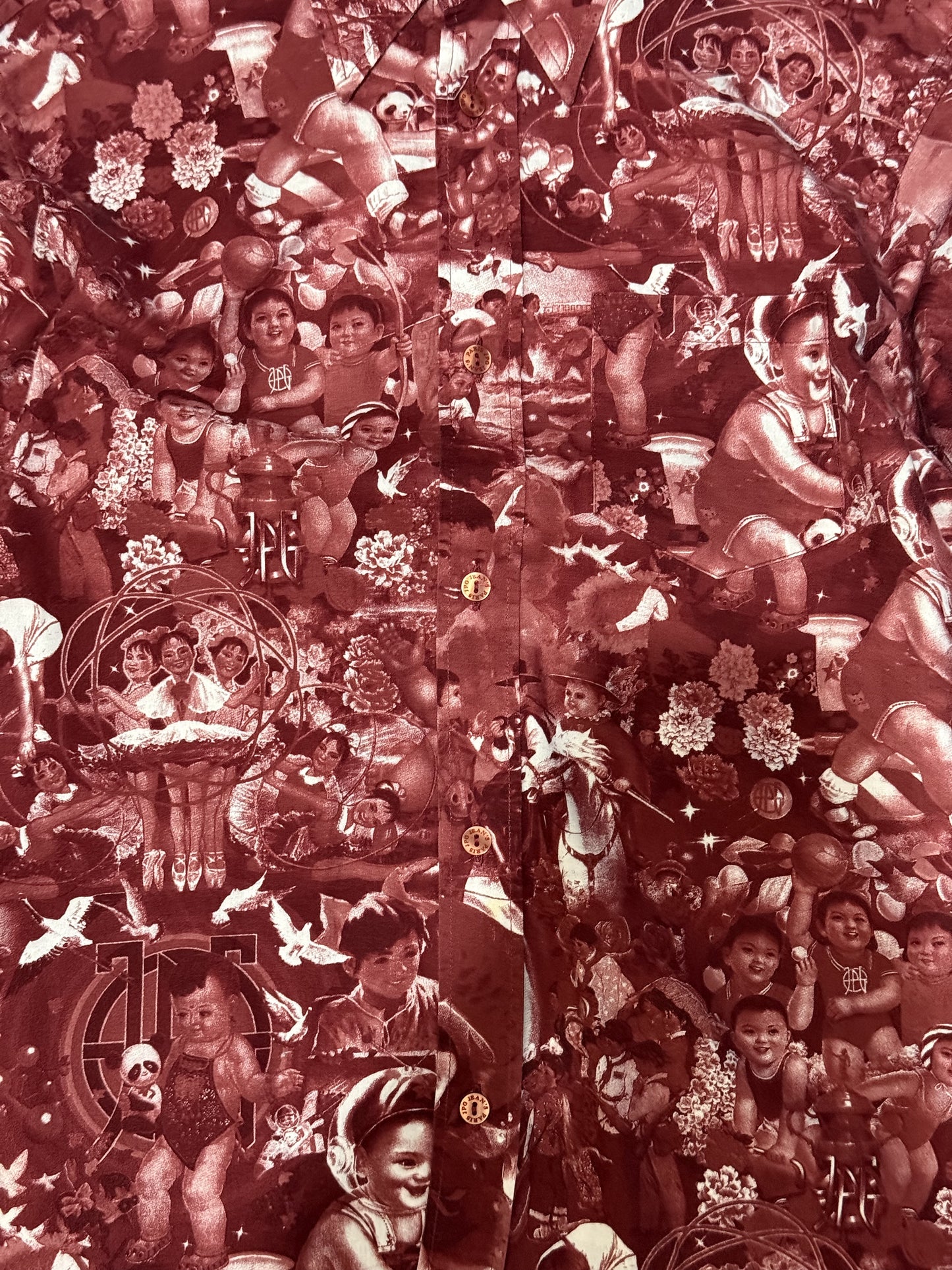 Rare Jean Paul Gaultier 1990's Face Print Button Down Shirt