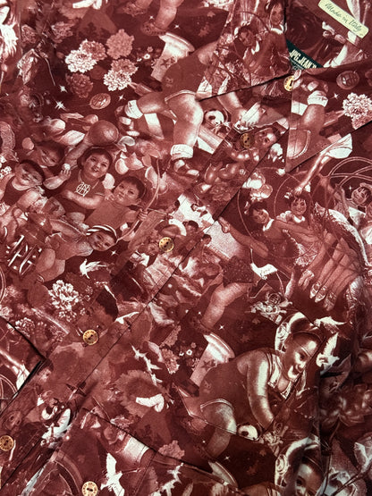 Rare Jean Paul Gaultier 1990's Face Print Button Down Shirt