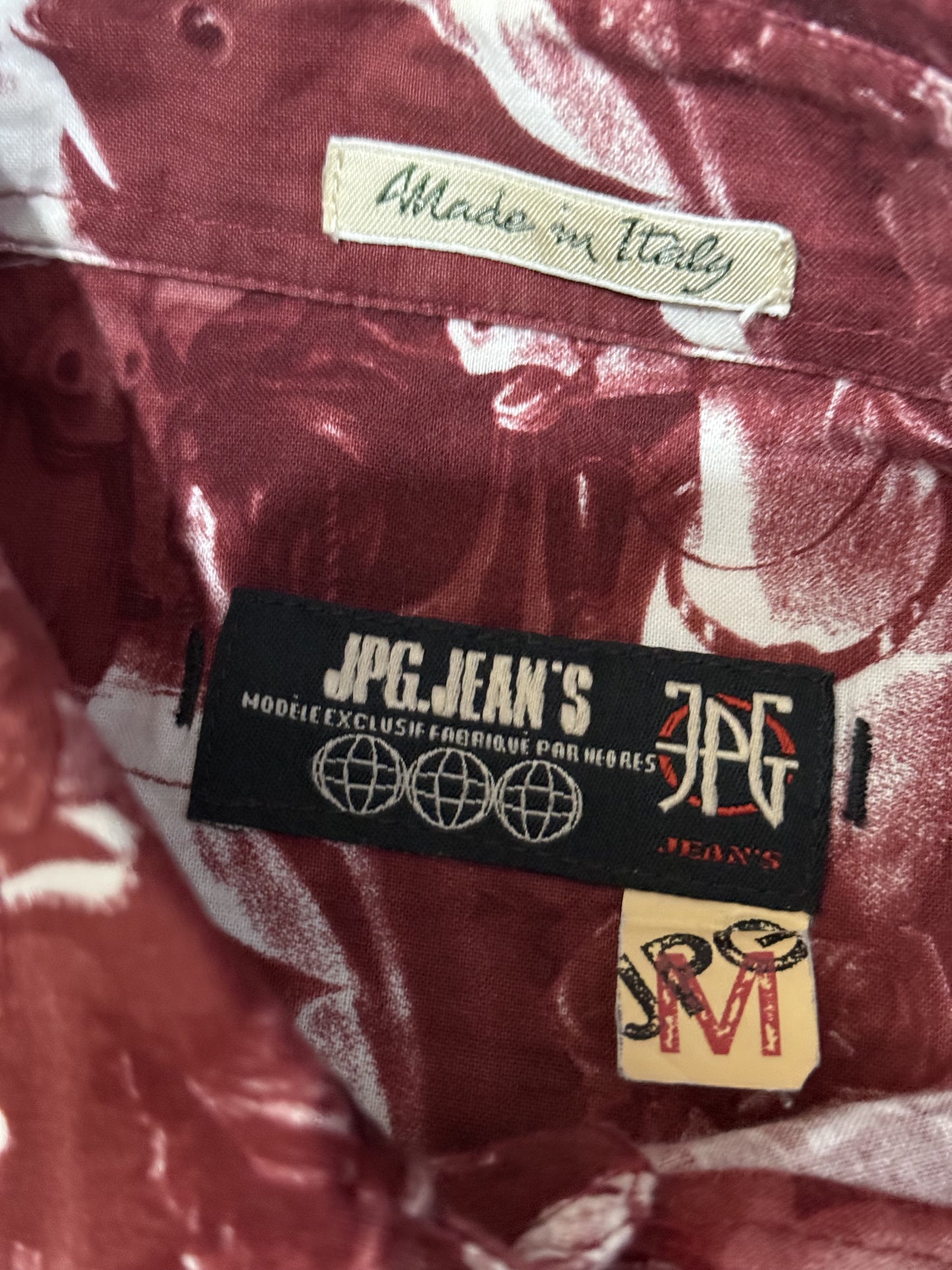 Rare Jean Paul Gaultier 1990's Face Print Button Down Shirt