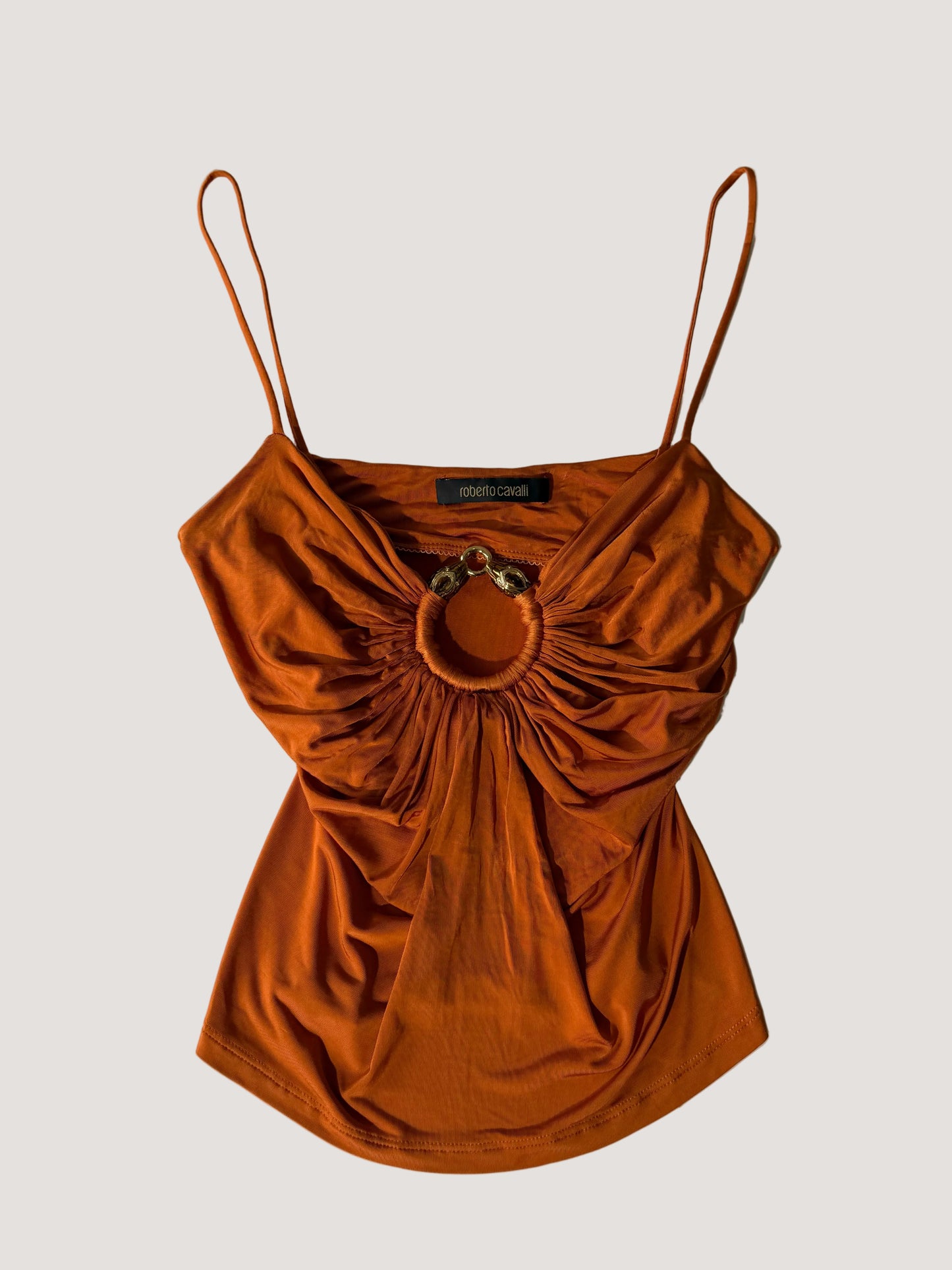 Vintage Roberto Cavalli Orange Jersey Camisole Top
