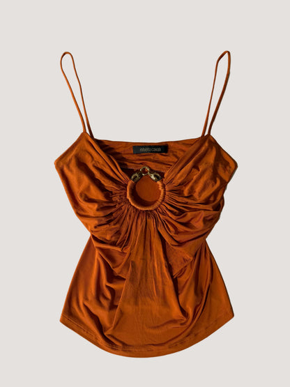 Vintage Roberto Cavalli Orange Jersey Camisole Top