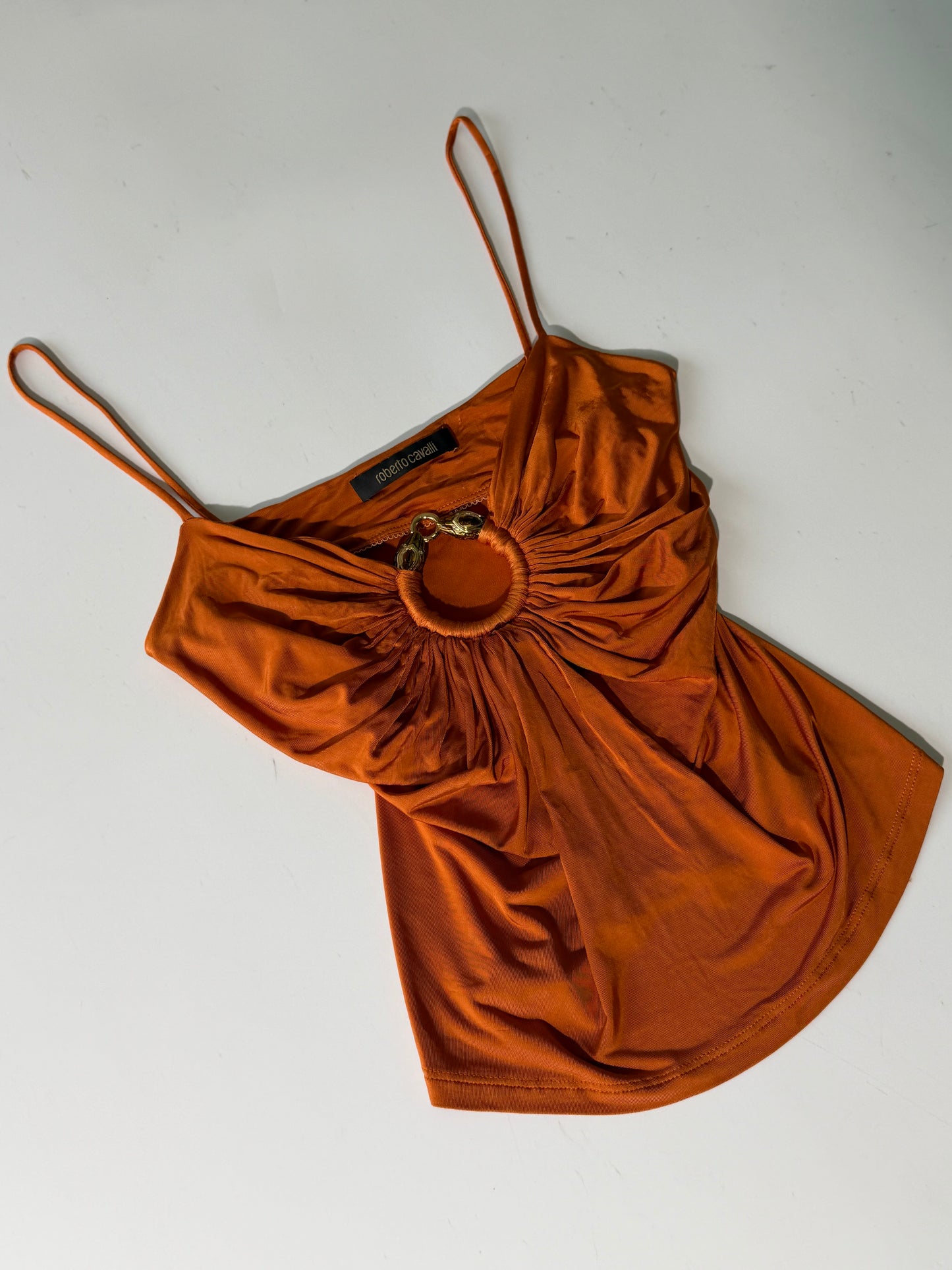 Vintage Roberto Cavalli Orange Jersey Camisole Top
