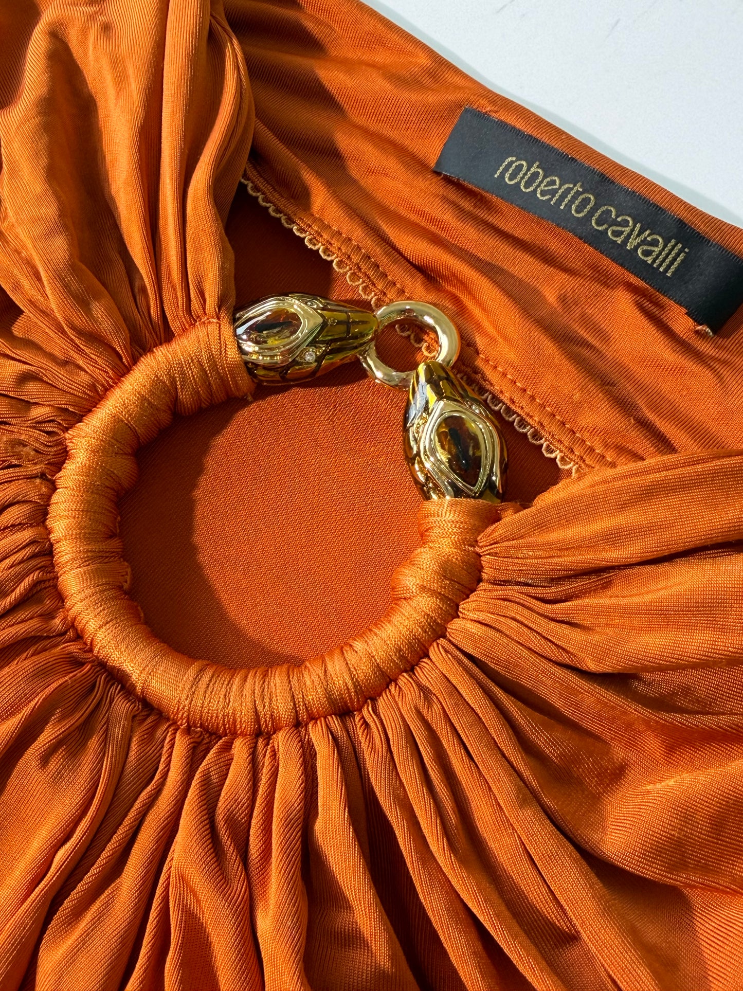 Vintage Roberto Cavalli Orange Jersey Camisole Top