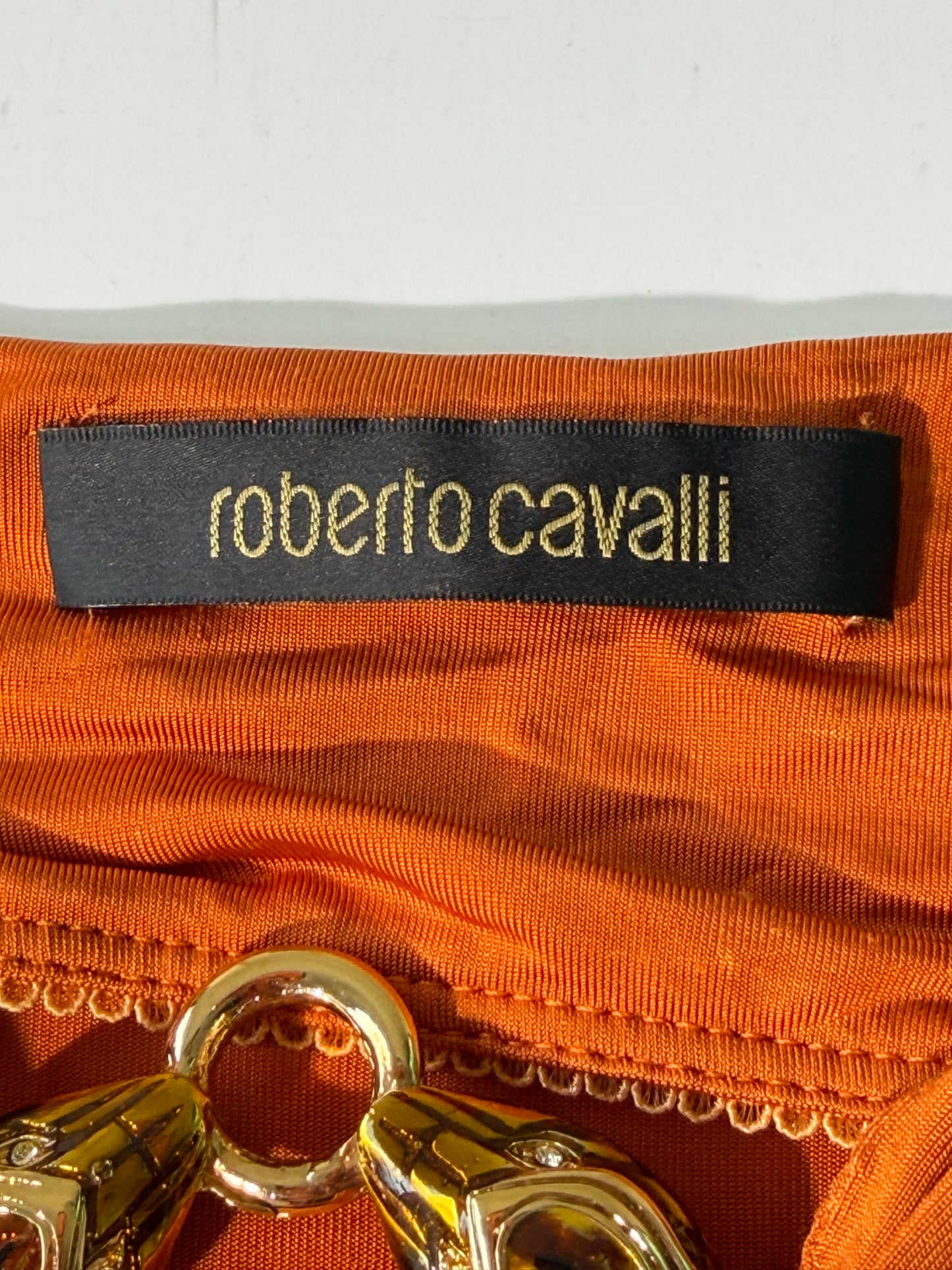 Vintage Roberto Cavalli Orange Jersey Camisole Top