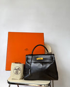 Vintage Hermes 1984 Choco Brown Kelly 32