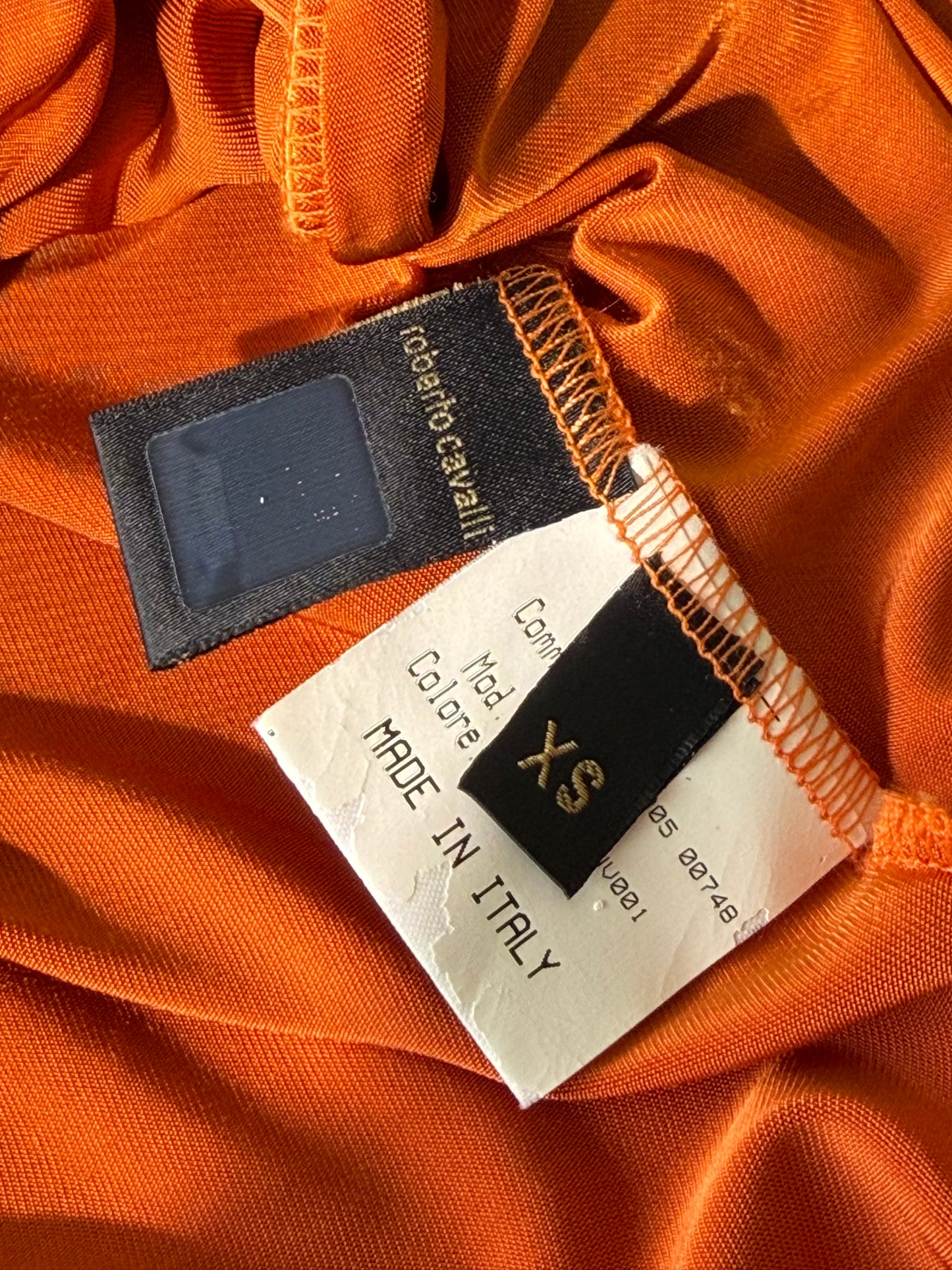 Vintage Roberto Cavalli Orange Jersey Camisole Top