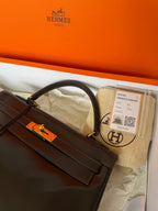 Vintage Hermes 1984 Choco Brown Kelly 32
