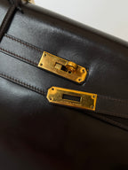 Vintage Hermes 1984 Choco Brown Kelly 32