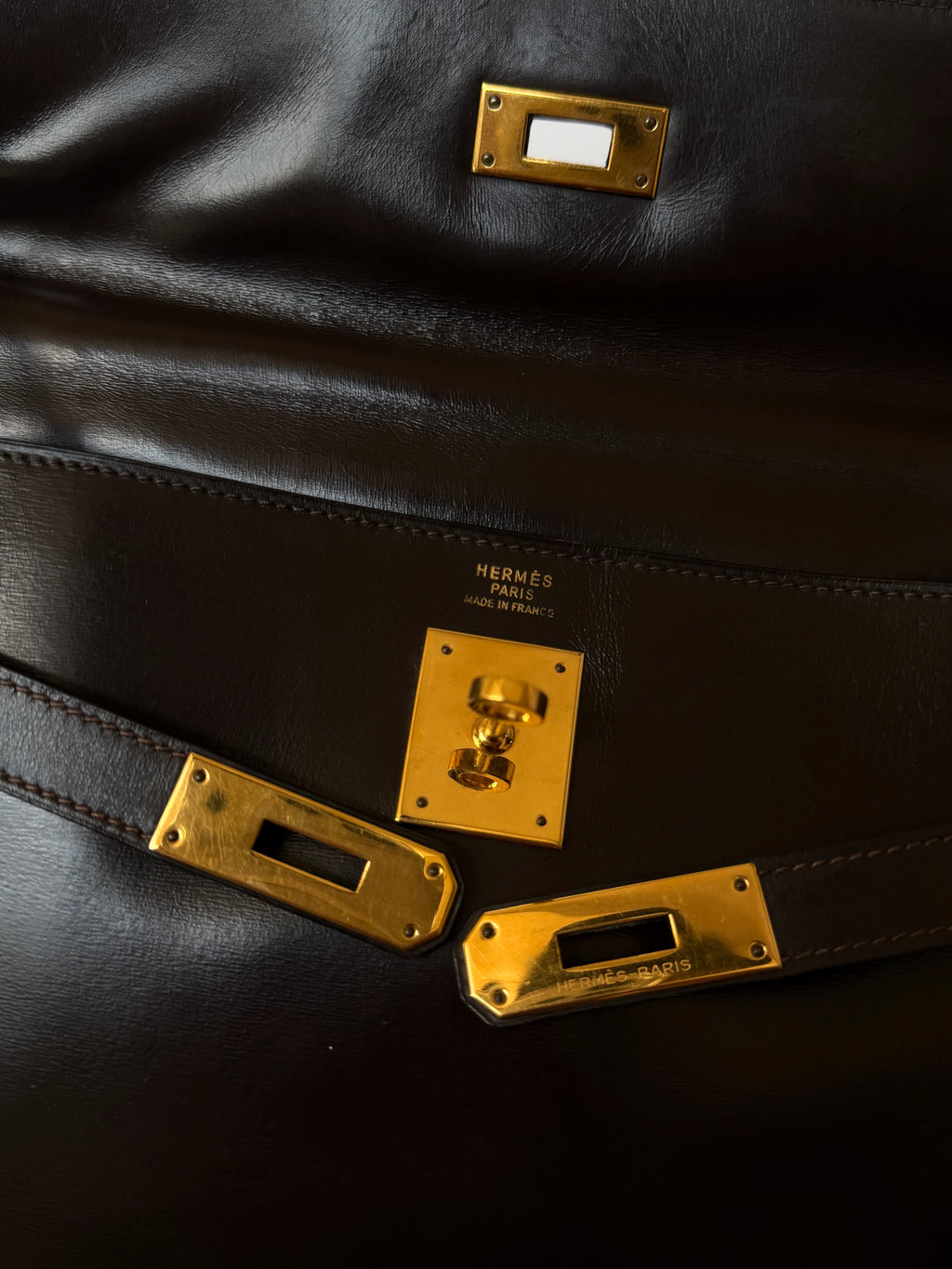 Vintage Hermes 1984 Choco Brown Kelly 32