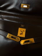 Vintage Hermes 1984 Choco Brown Kelly 32