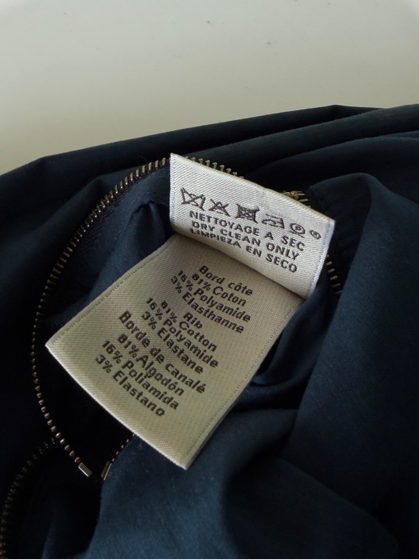 Hermes Navy Blue Jacquard Bomber Jacket