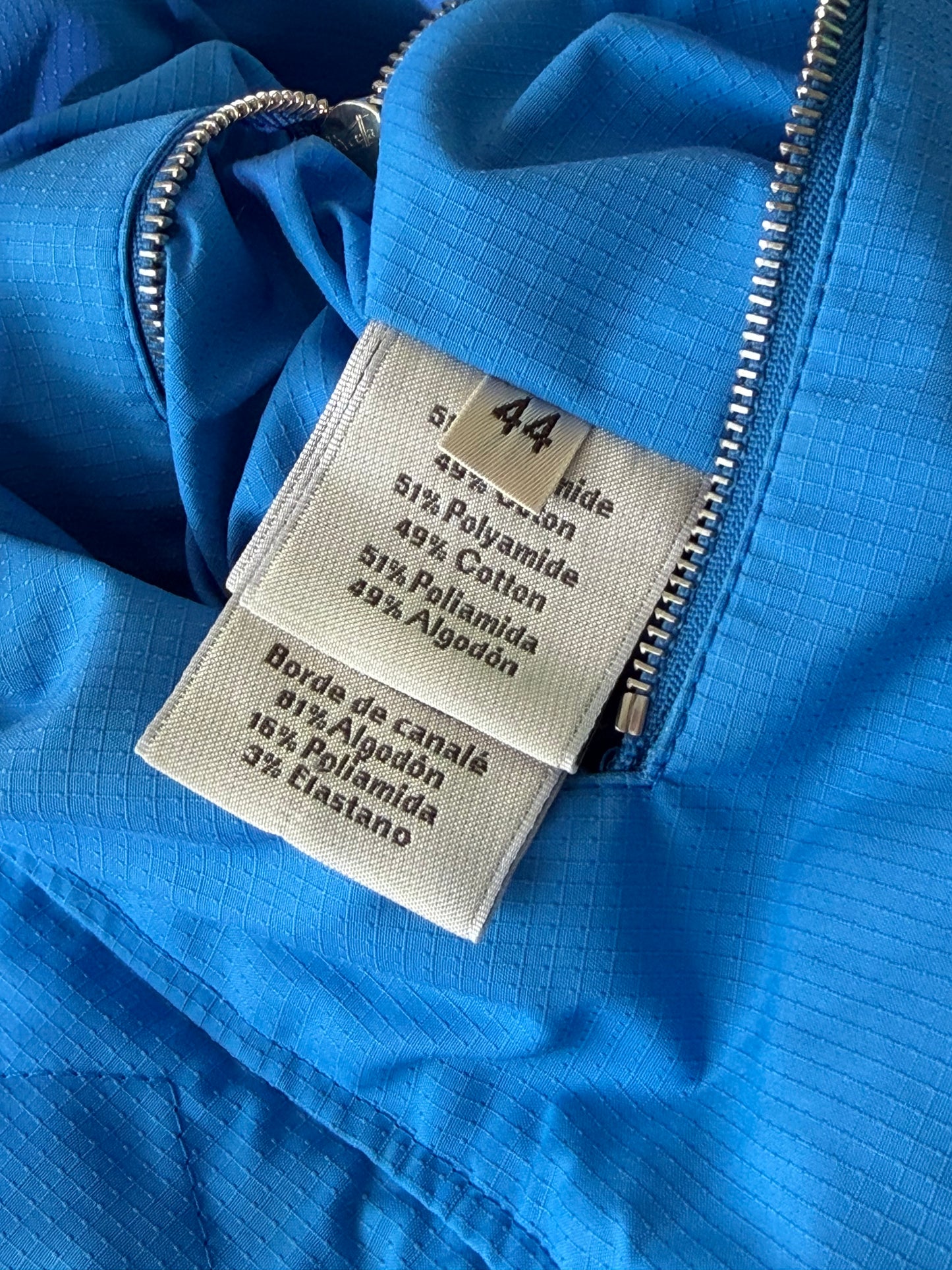 Hermes Blue Double Sided Zip Bomber Jacket