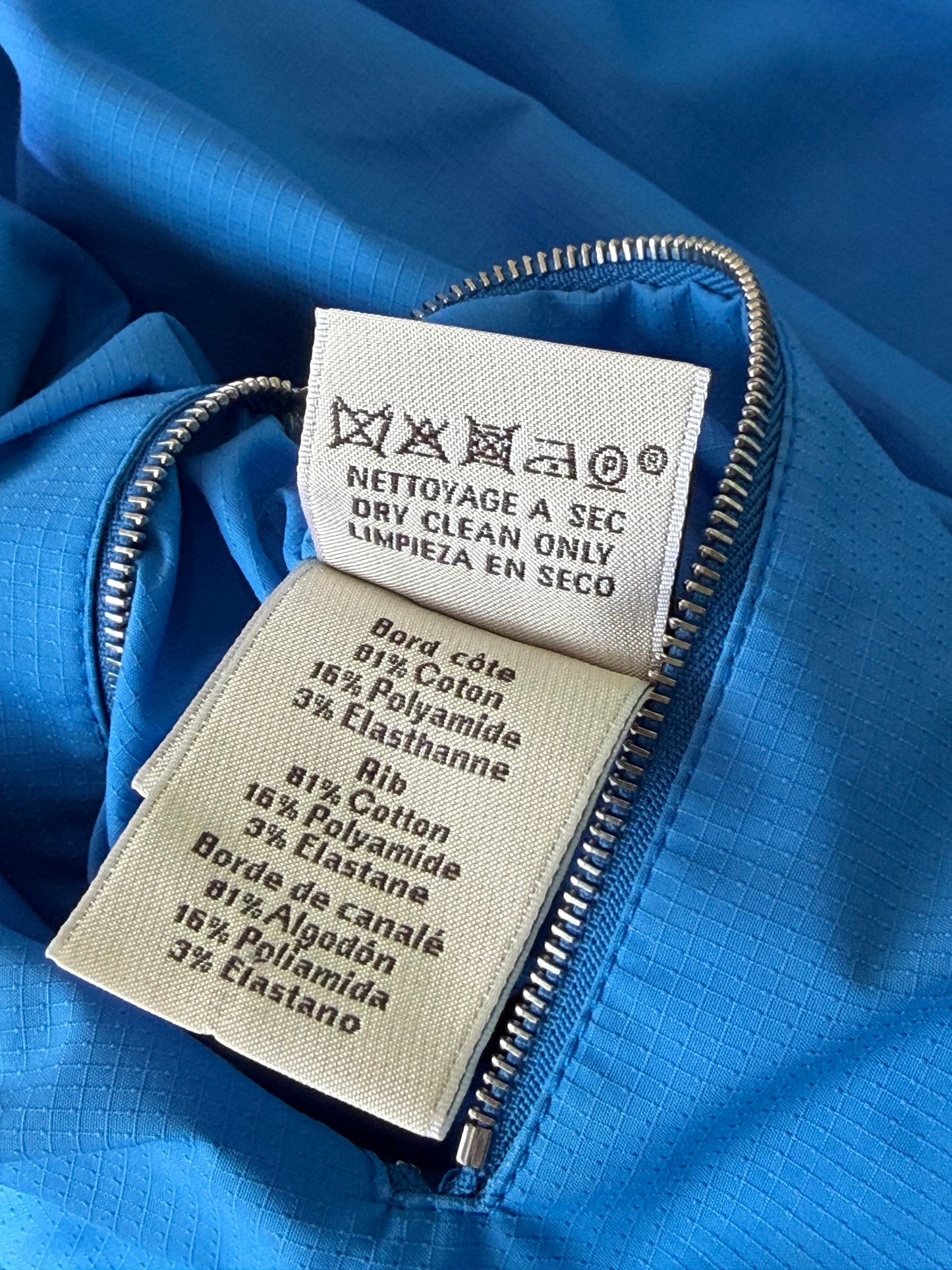 Hermes Blue Double Sided Zip Bomber Jacket