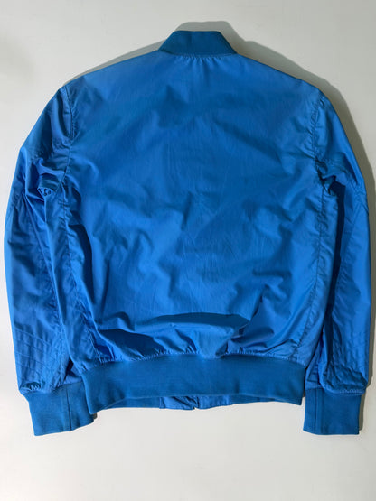 Hermes Blue Double Sided Zip Bomber Jacket