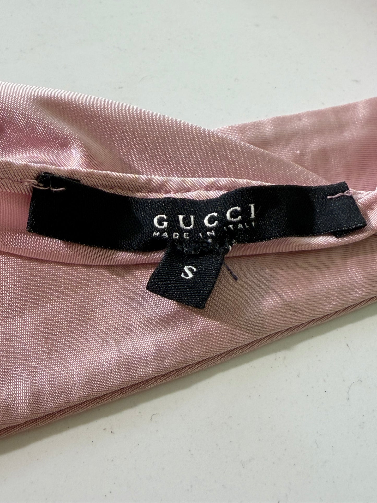 Gucci by Tom Ford Pink Pleated Maxi Dress