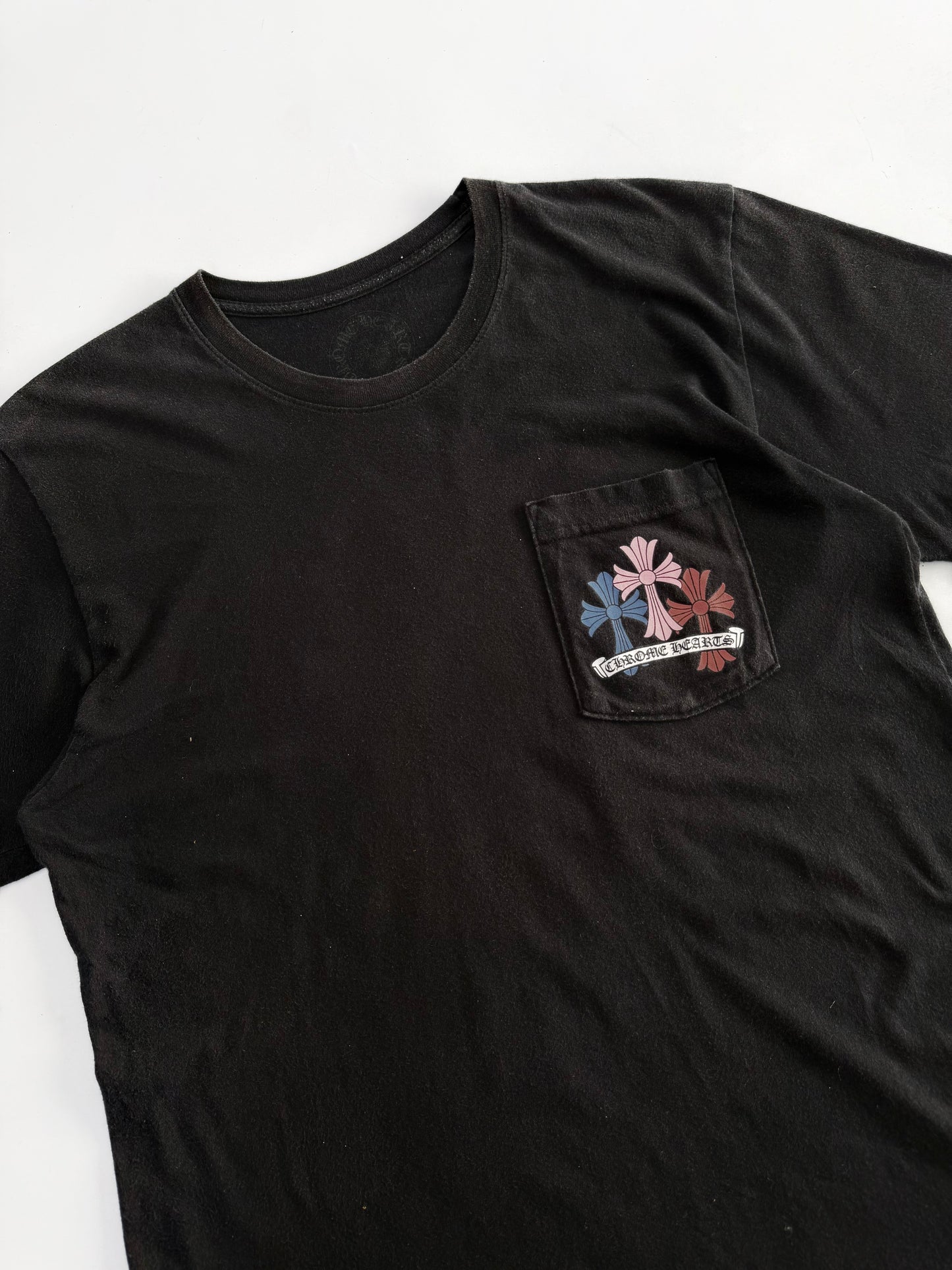 Chrome Hearts Multi Color Cross Cemetery Pocket Tee