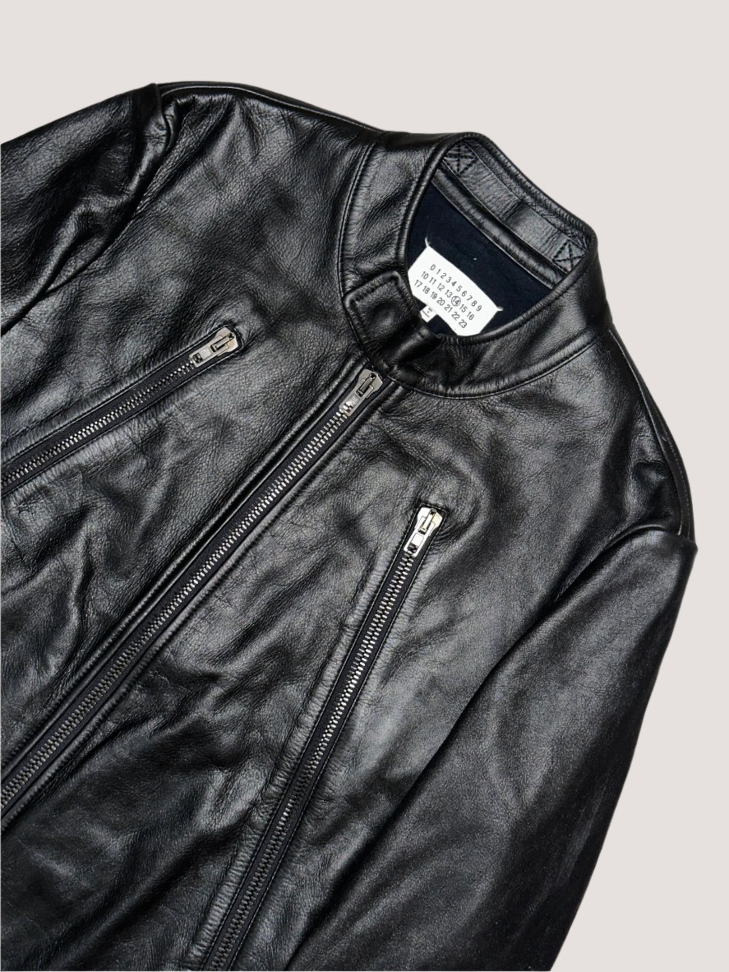 Maison Margiela Black Leather Jacket