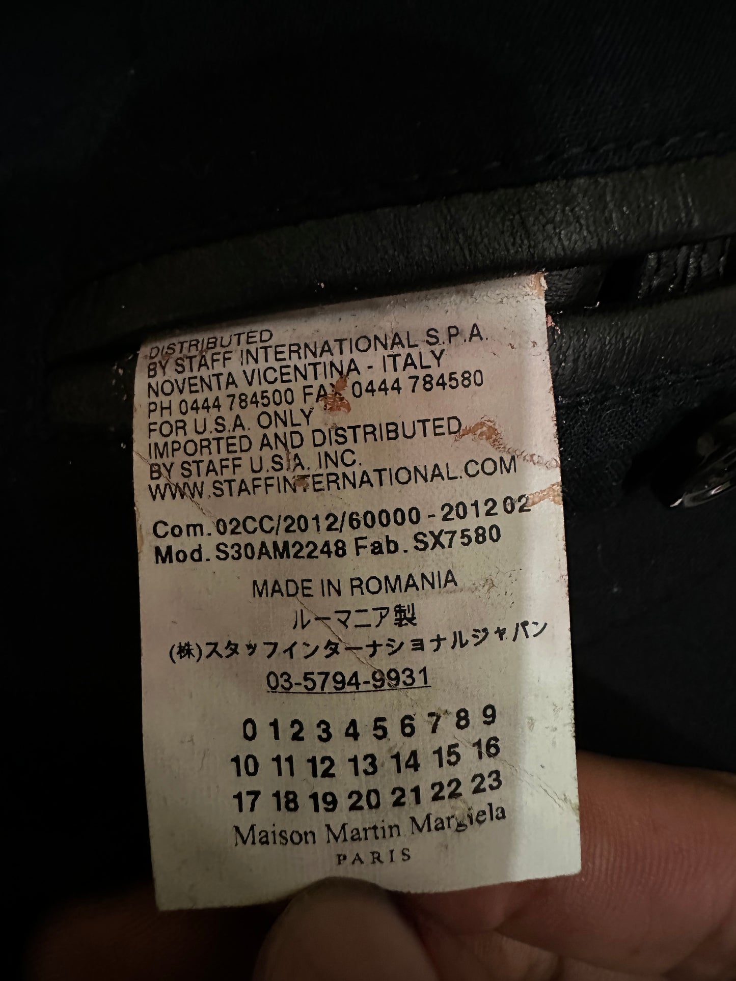 Maison Margiela Black Leather Jacket