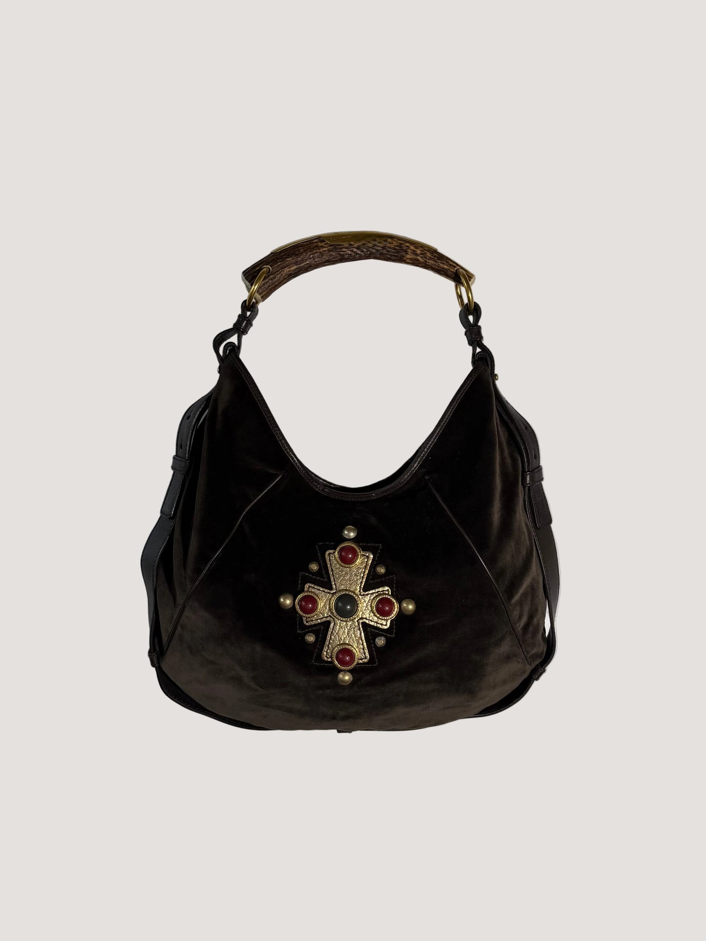 Vintage Yves Saint Laurent by Tom Ford Brown Beaded Mombasa
