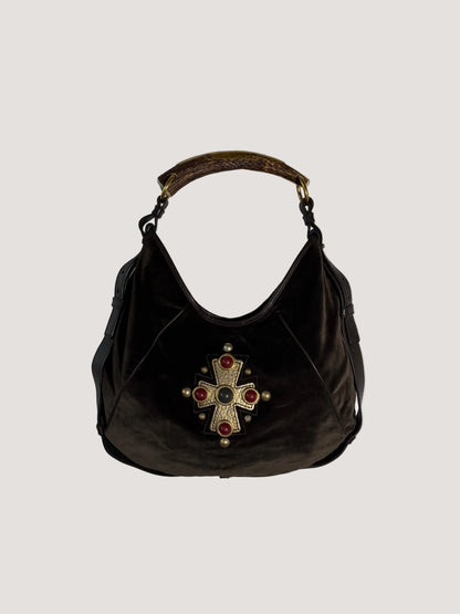 Vintage Yves Saint Laurent by Tom Ford Brown Beaded Mombasa
