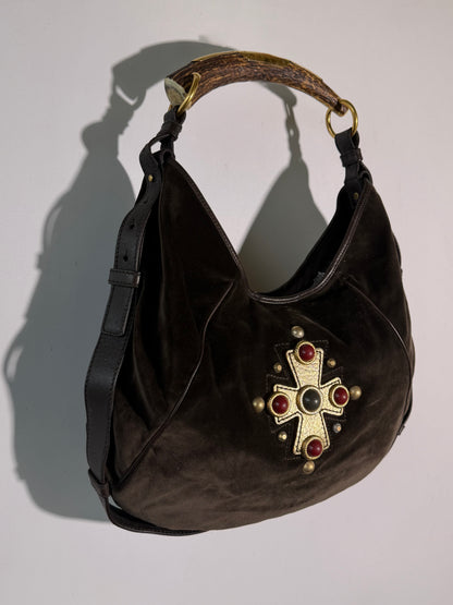 Vintage Yves Saint Laurent by Tom Ford Brown Beaded Mombasa