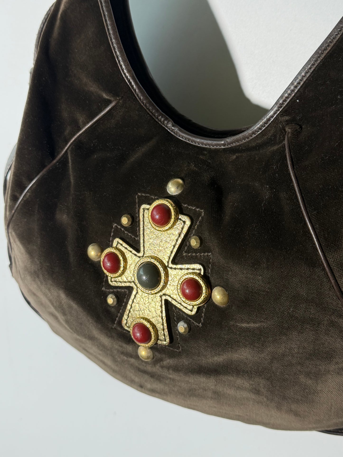 Vintage Yves Saint Laurent by Tom Ford Brown Beaded Mombasa
