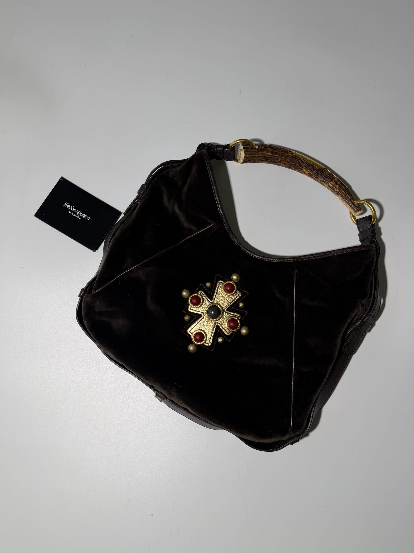 Vintage Yves Saint Laurent by Tom Ford Brown Beaded Mombasa