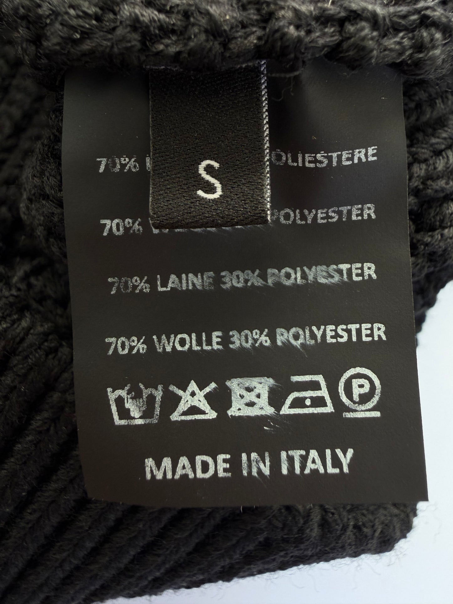 Raf Simons Zip Up Bulky Knit Turtleneck Cardigan