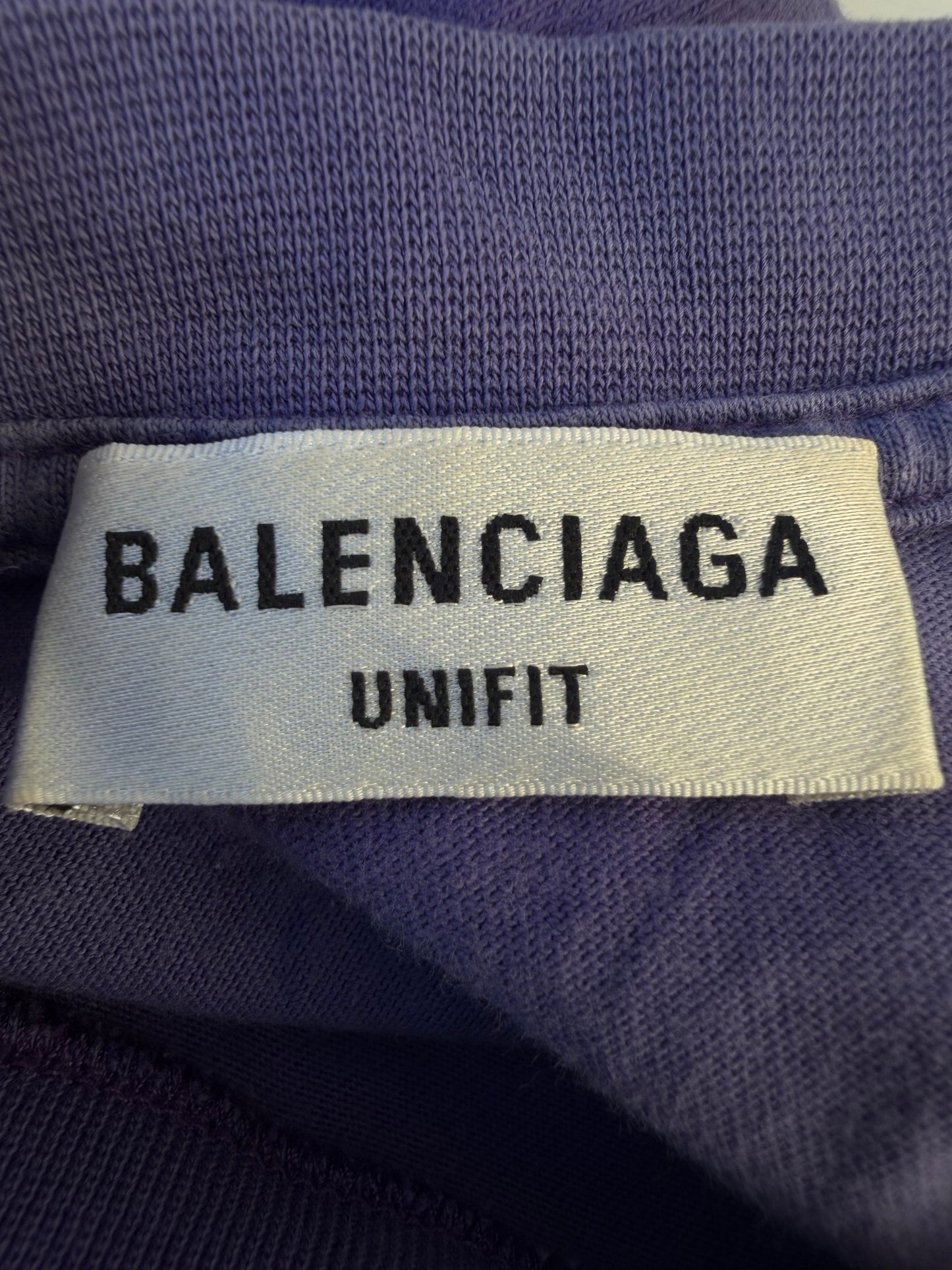 Balenciaga Rhinestone Bébé Worn-Out T-Shirt Purple