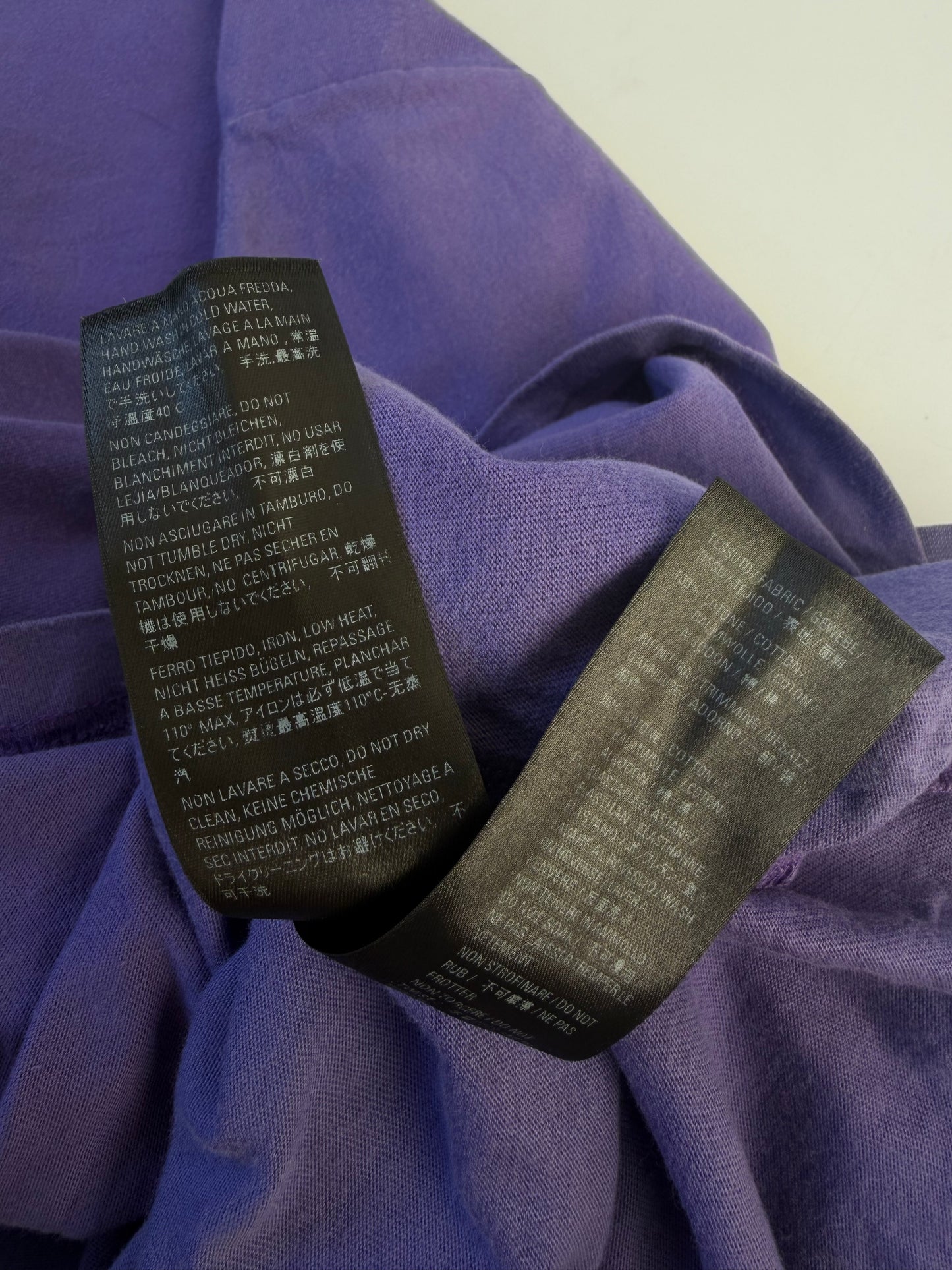 Balenciaga Rhinestone Bébé Worn-Out T-Shirt Purple