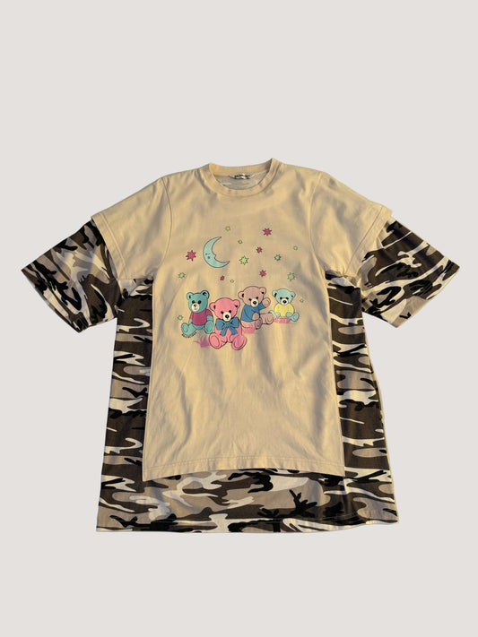 Balenciaga Camo Double-Layer Love Bear Tee