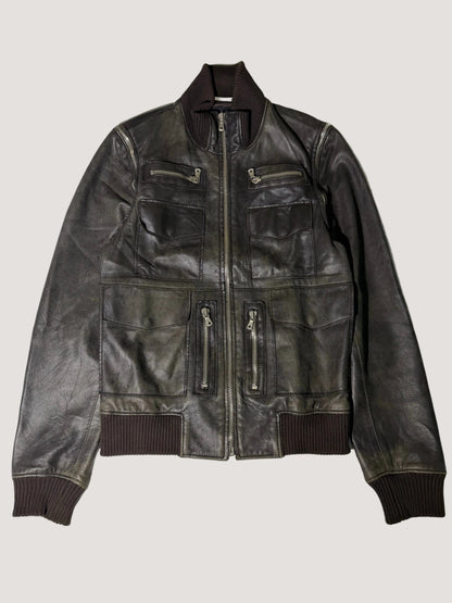 2000’s Dolce & Gabbana Brown Faded Multi Zip Jacket