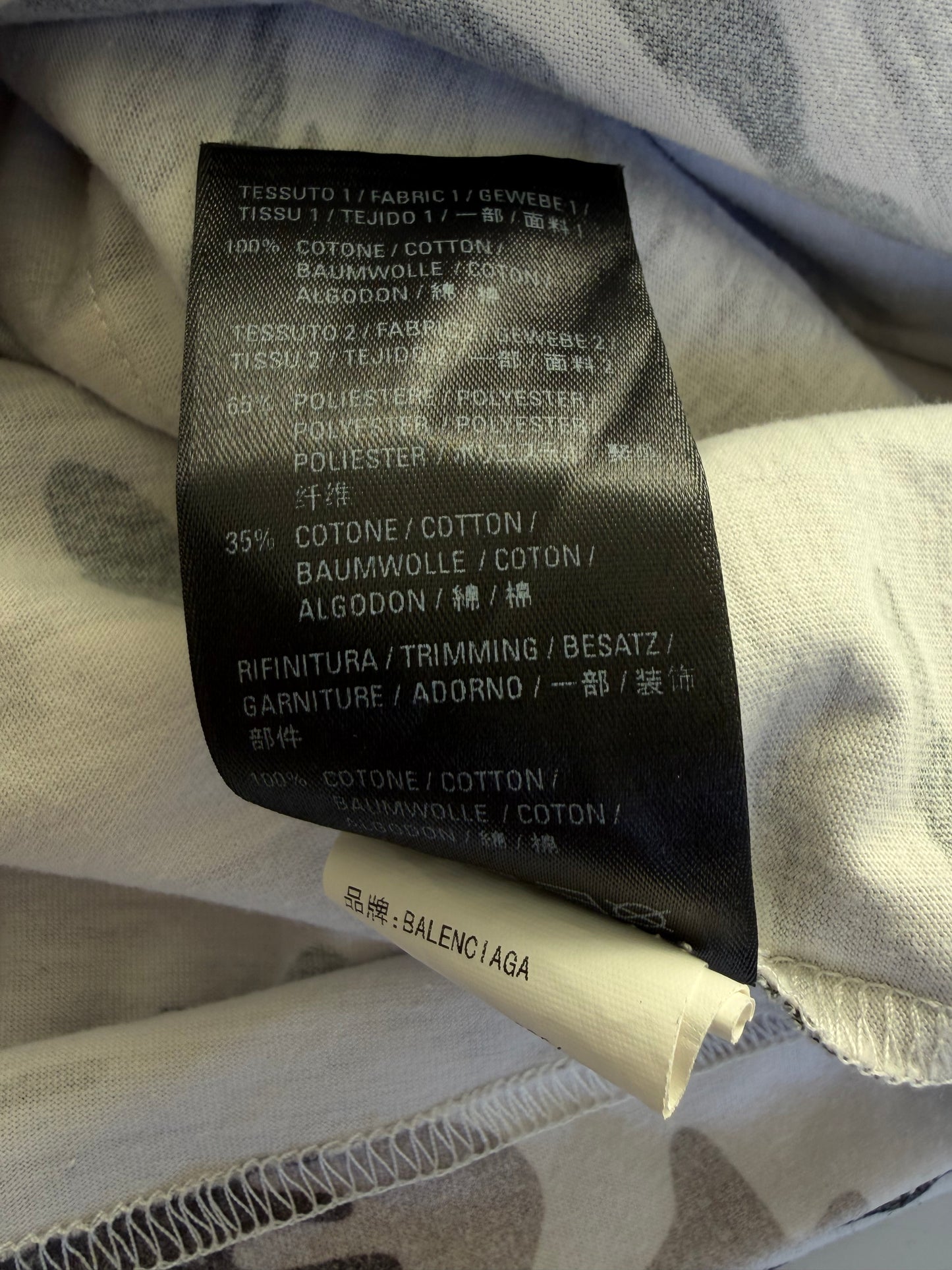 Balenciaga Camo Double-Layer Love Bear Tee